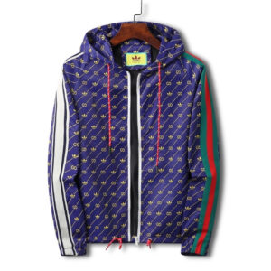 Jacket Gucci Monogram Stripe Blue GC078