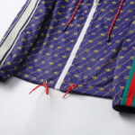 Jacket Gucci Monogram Stripe Blue GC078 - Image 9
