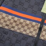 Jacket Windbreaker Gucci Monogram Beige Brown GC112 - Image 8