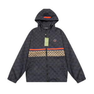 Jacket Windbreaker Gucci Monogram Beige Brown GC112