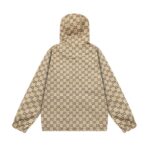 Jacket Windbreaker Gucci Monogram Beige Brown GC112 - Image 5