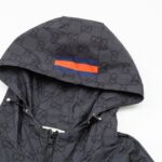 Jacket Windbreaker Gucci Monogram Beige Brown GC112 - Image 6
