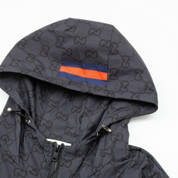 Jacket Windbreaker Gucci Monogram Beige Brown GC112 - Image 6