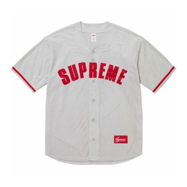 Jersey Supreme Button-Up Mesh Logo Embroidery SP043 - Image 1