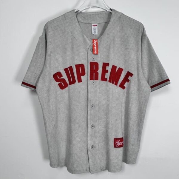Jersey Supreme Button-Up Mesh Logo Embroidery SP043 - Image 4
