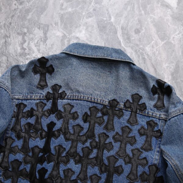 Denim Jacket Chrome Hearts Cross Patch CH052 - Image 6