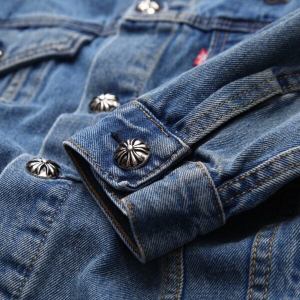 Denim Jacket Chrome Hearts Cross Patch CH052 - Image 12