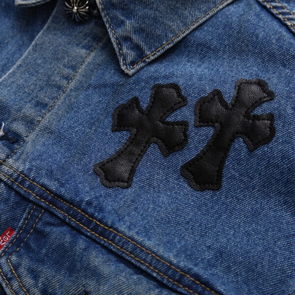 Denim Jacket Chrome Hearts Cross Patch CH052 - Image 11