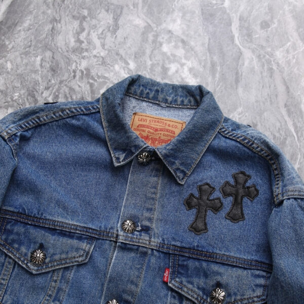 Denim Jacket Chrome Hearts Cross Patch CH052 - Image 10