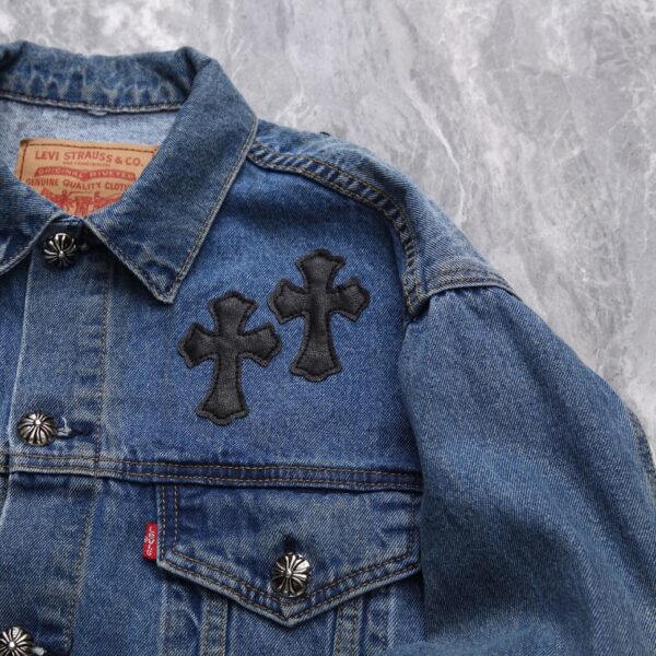 Denim Jacket Chrome Hearts Cross Patch CH052 - Image 9