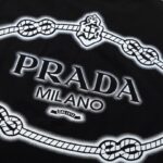 T-shirt Prada Milano Rope Logo Black PD007 - Image 4