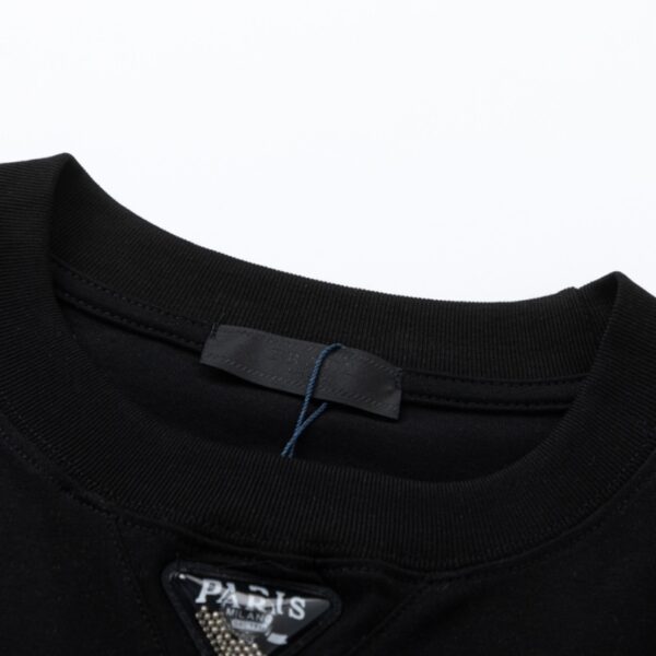 T-shirt Prada Milano Rope Logo Black PD007 - Image 7
