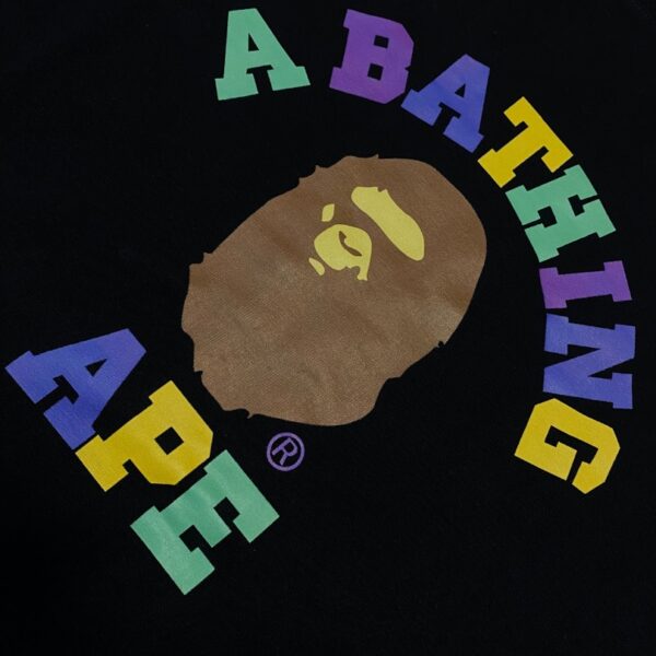 T-shirt BAPE Multicolor Ape Head Black BP058 - Image 4