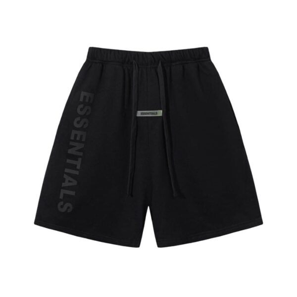 Shorts Essentials Black with Logo Print EST001 - Image 1