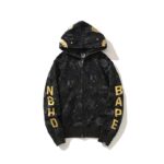 Hoodie BAPE NBHD Shark Full-Zip Black BP071 - Image 2