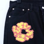 Denim Tears x Levi's x Offset Floral Print Jeans Black - Image 4