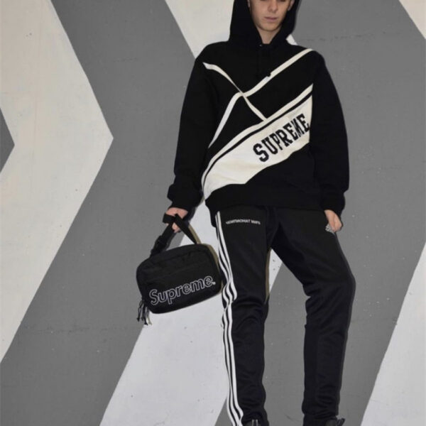 Hoodie Supreme Stripe Graphic Black SP053 - Image 13
