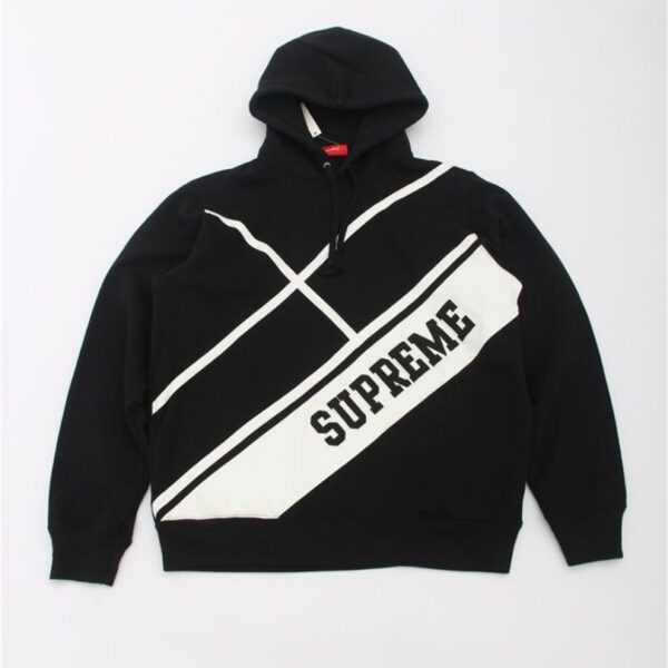 Hoodie Supreme Stripe Graphic Black SP053 - Image 1