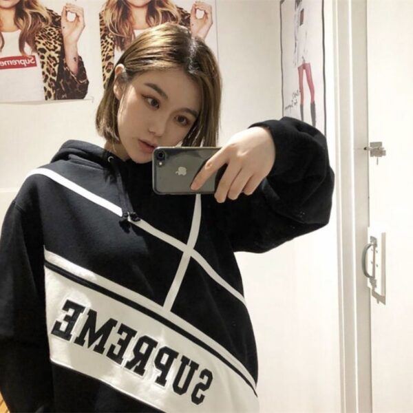 Hoodie Supreme Stripe Graphic Black SP053 - Image 10