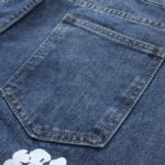 Jeans Denim Tears Floral Print Blue - Image 8