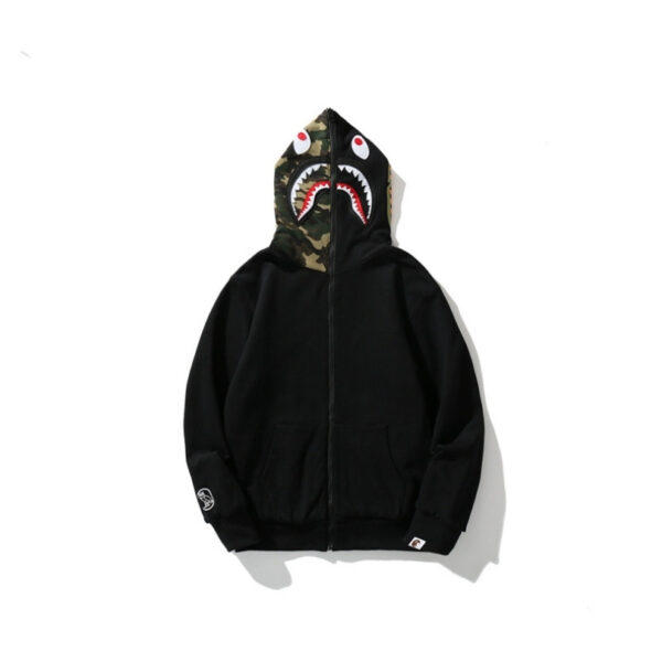 Hoodie BAPE Shark Camo OVO Black BP042 - Image 1