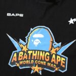 T-shirt BAPE World Gone Mad Black BP014 - Image 4