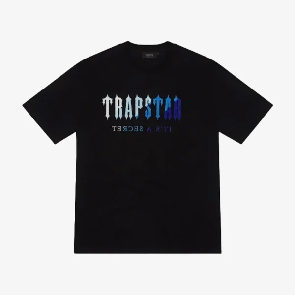 T-shirt Trapstar Trapstar Chenille Black/Blue - Image 1