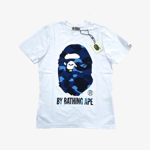 T-Shirt BAPE by Bathing Ape White/Blue - Image 1