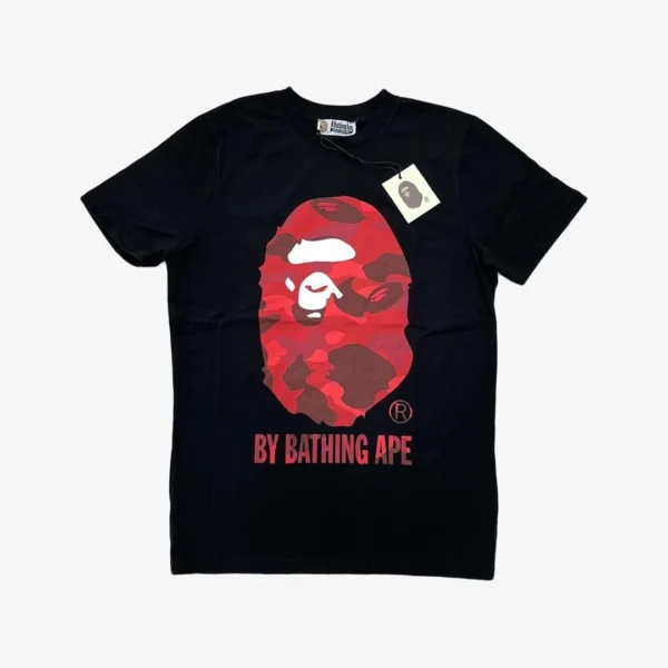 T-Shirt BAPE by Bathing Ape Black/Red - Image 1
