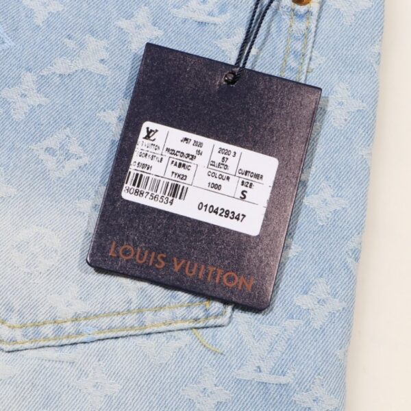 Jeans Louis Vuitton Monogram Light Wash Denim LV006 - Image 6