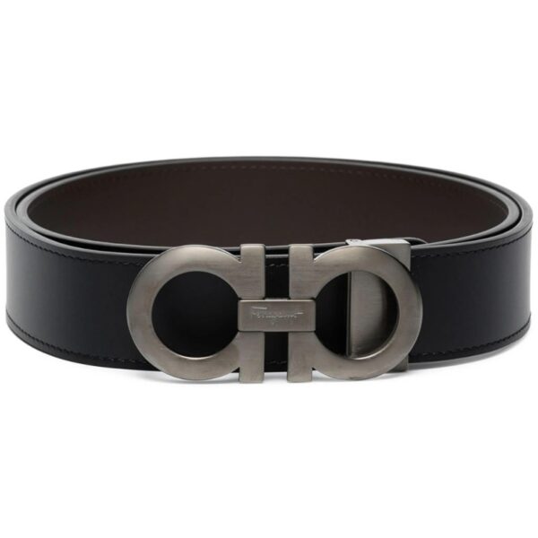 Belt Ferragamo Black Gancini Buckle FG001 - Image 1