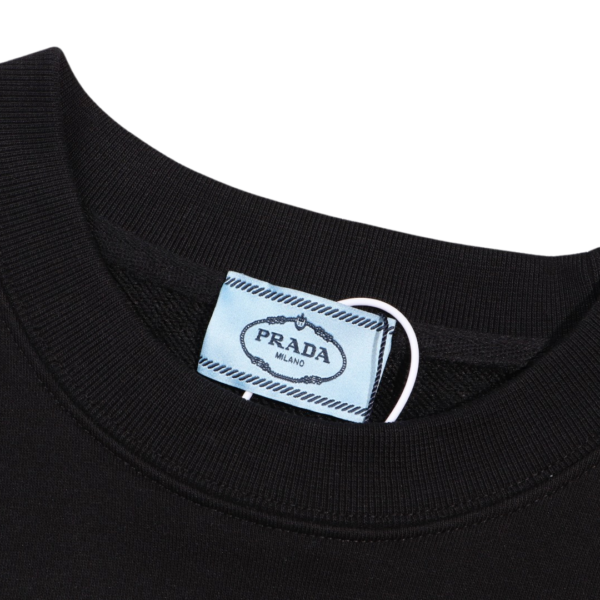 Sweatshirt Prada Milano Triangle Logo Black PD028 - Image 8