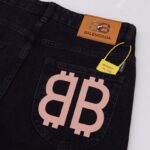 Jeans Balenciaga BB Logo Black BL029 - Image 5