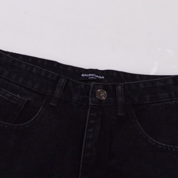 Jeans Balenciaga BB Logo Black BL029 - Image 4