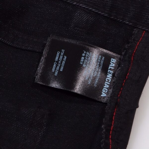 Jeans Balenciaga BB Logo Black BL029 - Image 7