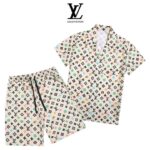 Set Louis Vuitton Multicolor Monogram Shirt and Shorts LV009