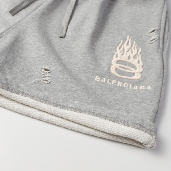 Shorts Balenciaga Logo Grey BL023 - Image 5