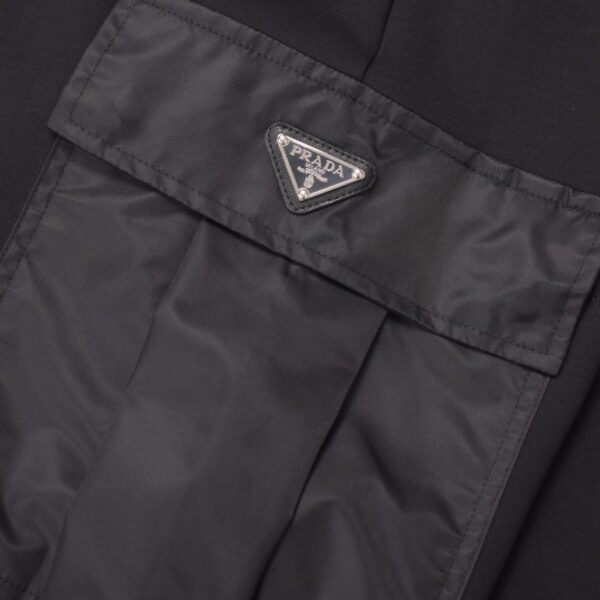 Pants Cargo Prada Black Nylon PD049 - Image 4