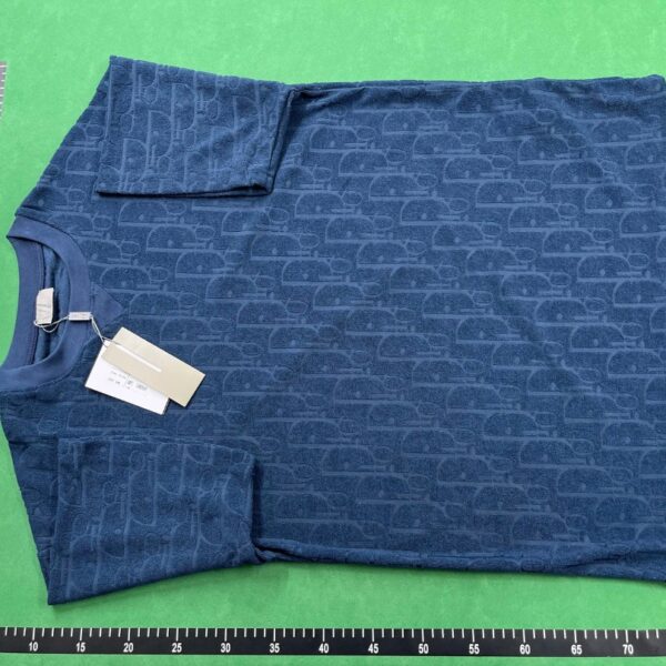 T-shirt Christian Dior Embossed Monogram Navy DO051 - Image 7