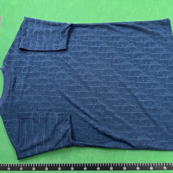 T-shirt Christian Dior Embossed Monogram Navy DO051 - Image 8