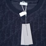 T-shirt Christian Dior Embossed Monogram Navy DO051 - Image 12