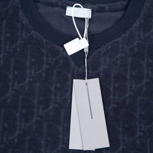 T-shirt Christian Dior Embossed Monogram Navy DO051 - Image 12