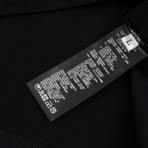 T-shirt Dior Black Distressed Logo Couture DO065 - Image 10