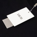 T-shirt Dior Black Distressed Logo Couture DO065 - Image 9
