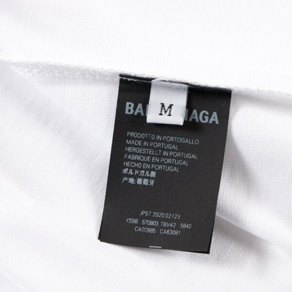 T-shirt Balenciaga Graffiti Print White BL052 - Image 6