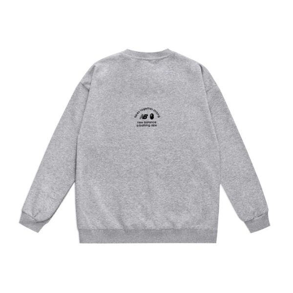 BAPE x New Balance Logo Sweatshirt Grey BP064 - Image 2
