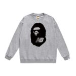 BAPE x New Balance Logo Sweatshirt Grey BP064