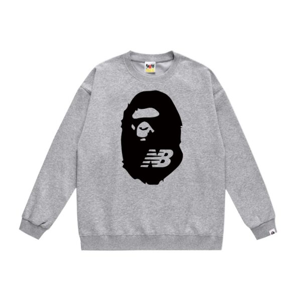 BAPE x New Balance Logo Sweatshirt Grey BP064 - Image 1