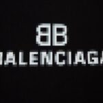 T-shirt Balenciaga BB Pixel Logo Black BL068 - Image 4