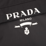 Hoodie Prada Black Milano Logo PD051 - Image 4